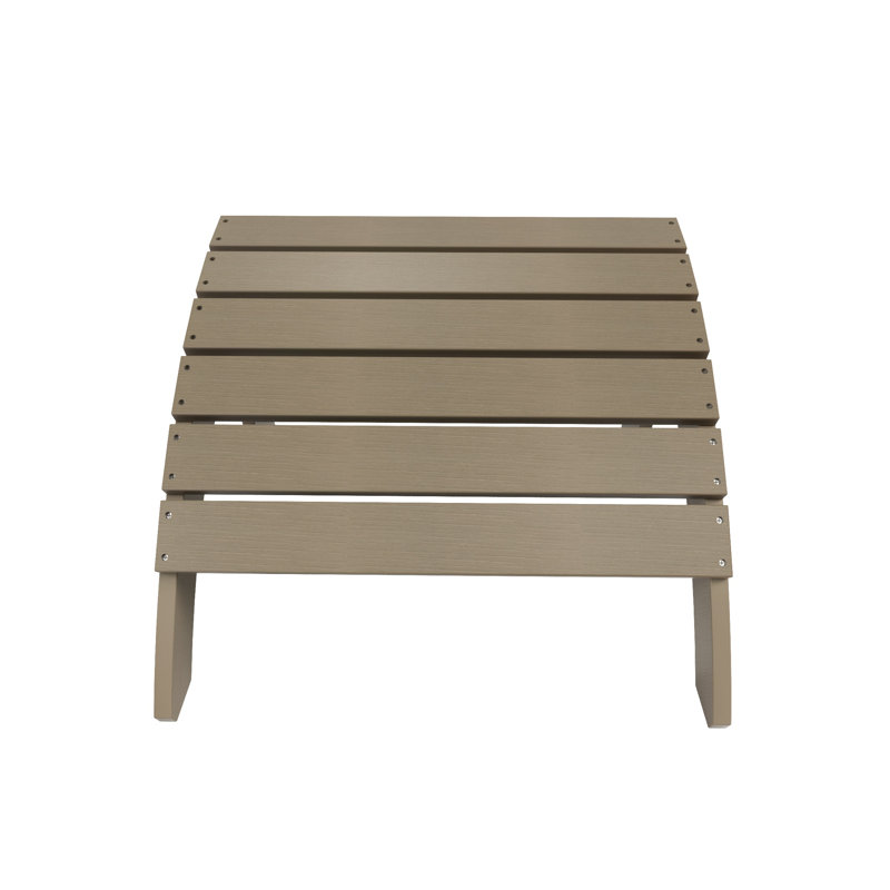 Repose-pieds pliant en polyuréthane Attapulgus, Taupe