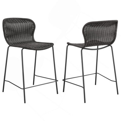 Tabouret en faux métal (ensemble de 2)