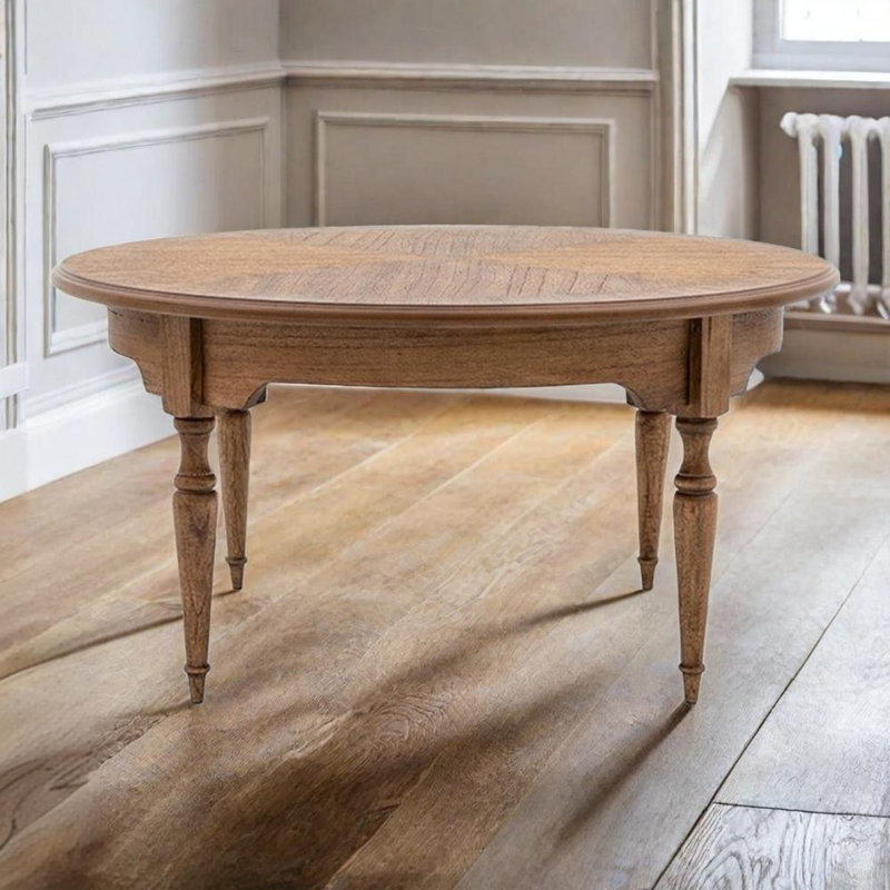 Nouvelle table basse ronde rétro chinoise, Brun