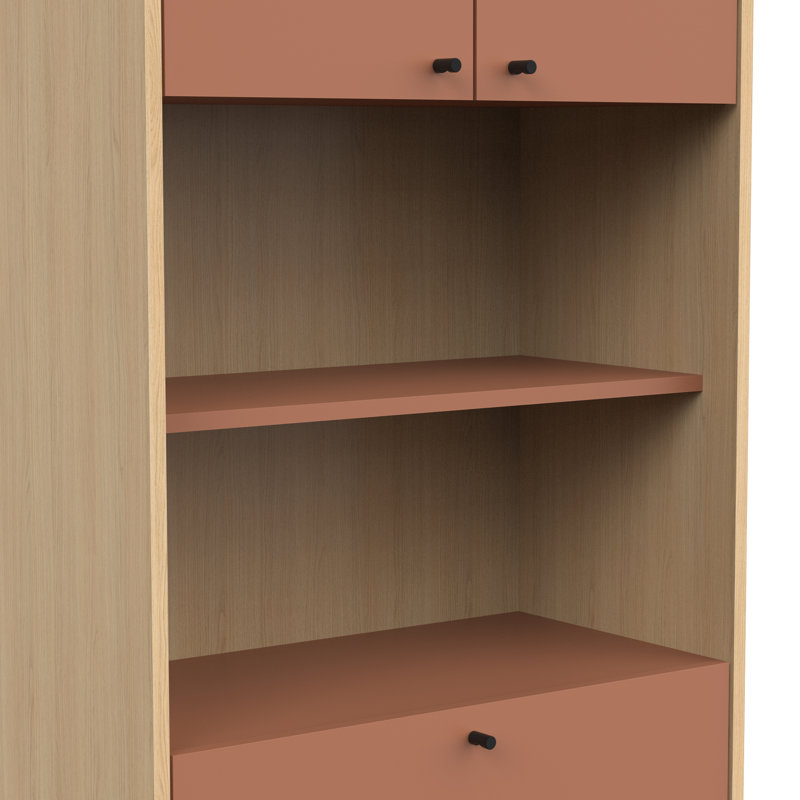 Azelle Wall Mounted Required Bathroom Cabinet, Apricot