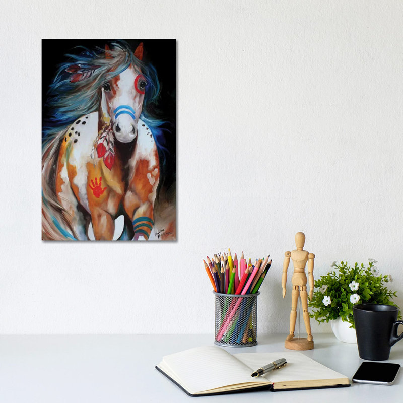 Brave The Indian War Horse by Marcia Baldwin - Wrapped Canvas Print, 30.48cm H x 20.32cm W x 1.91cm D