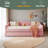 Teddy Fleece Twin Size Upholstered Daybed With Light And Trundle-114124138