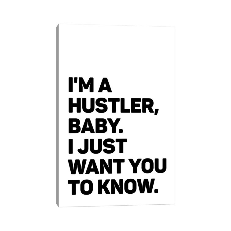 No. 8 Rectangle by Blek Prints - Wrapped Canvas Typography