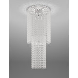 Giogali Ceiling Lamp Ca2 Crystal Smoky Glossy Chrome E26 Ul