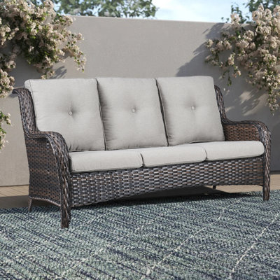 Schutt 72.44'' Wide Straight Patio Sofa with Cushions