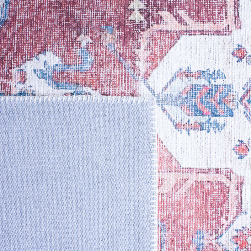 Serapi Performance Machine Washable Oriental Rug, Square 6'7"