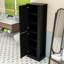 Armoire de rangement autoportante pour salle de bain avec tablettes réglables, dispositif anti-basculement et crochet latéral-1416480914