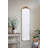 Large Rectangular Full-Length Mirror With Distressed Ivory Frame And Gold Floral Crown