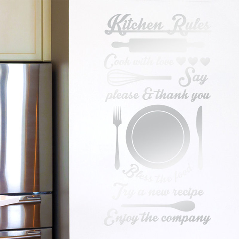 Wall Decal, Shiny Silver