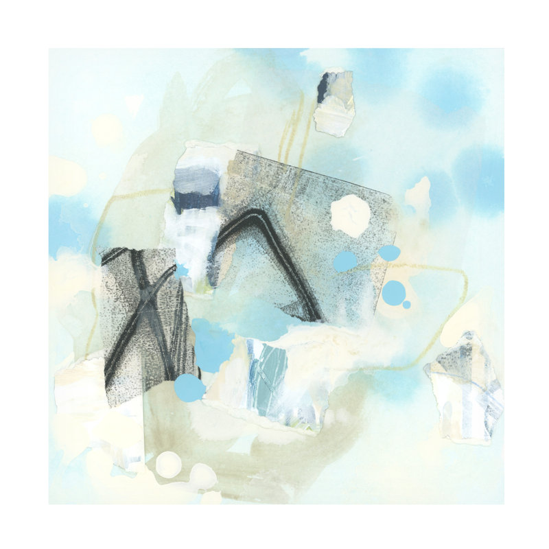Orren Ellis June, Erica Vess, relique bleue II, art mural sur toile, H 14 po x l 14 po