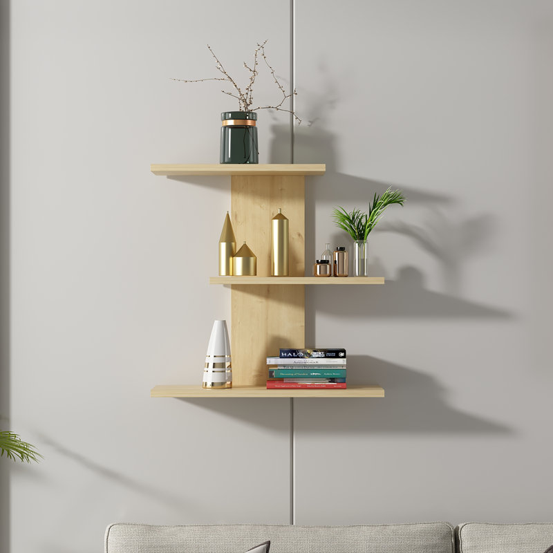 Saba 3 Piece Tiered Shelf, Oak