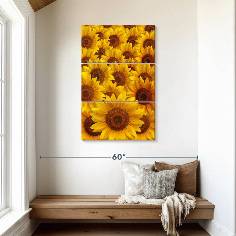 Foule de tournesols Harnek, H 45 po x l 28 po