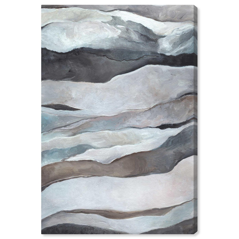 Discovering Tomorrow Gray and White Abstract Canvas Art