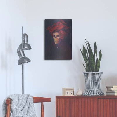 "Skelly In The Red Turban" par Marie Marfia Fine Art