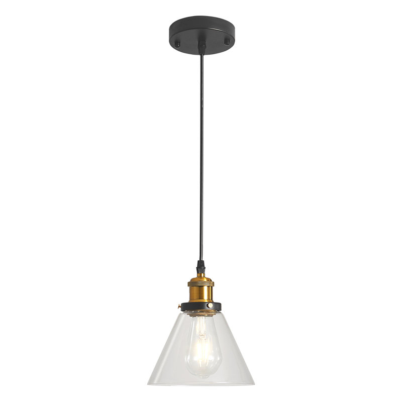Betton 1 - Light Black/Gold/Clear Pendant