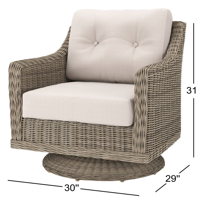 Chaise berçante pivotante avec coussins Kells