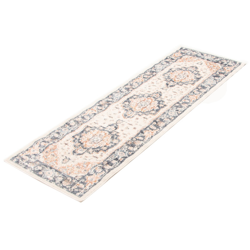Tapis ivoire Heriza, Tapis de couloir 2 pi 8 po x 8 pi 2 po
