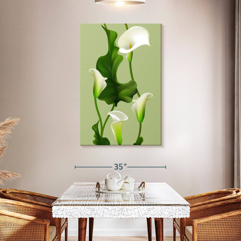 Harnek White Calla Lily, 48" H x 32" W