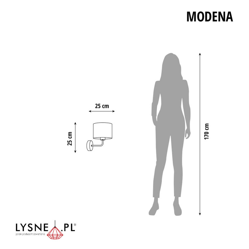 MODENA Armed Sconce, Black