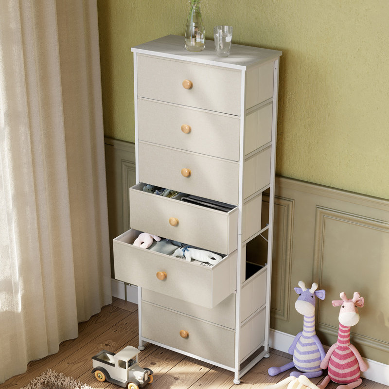 7 - Drawer Dresser, Beige, Beige