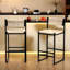 Ensemble de 2 tabourets de bar avec cadre en métal-43850135
