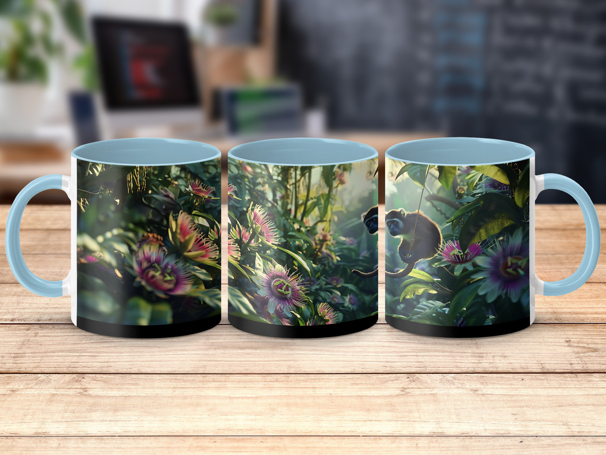 East Urban Home Set of 2 Realistic Animal Design 11oz Accent Mugs ...
