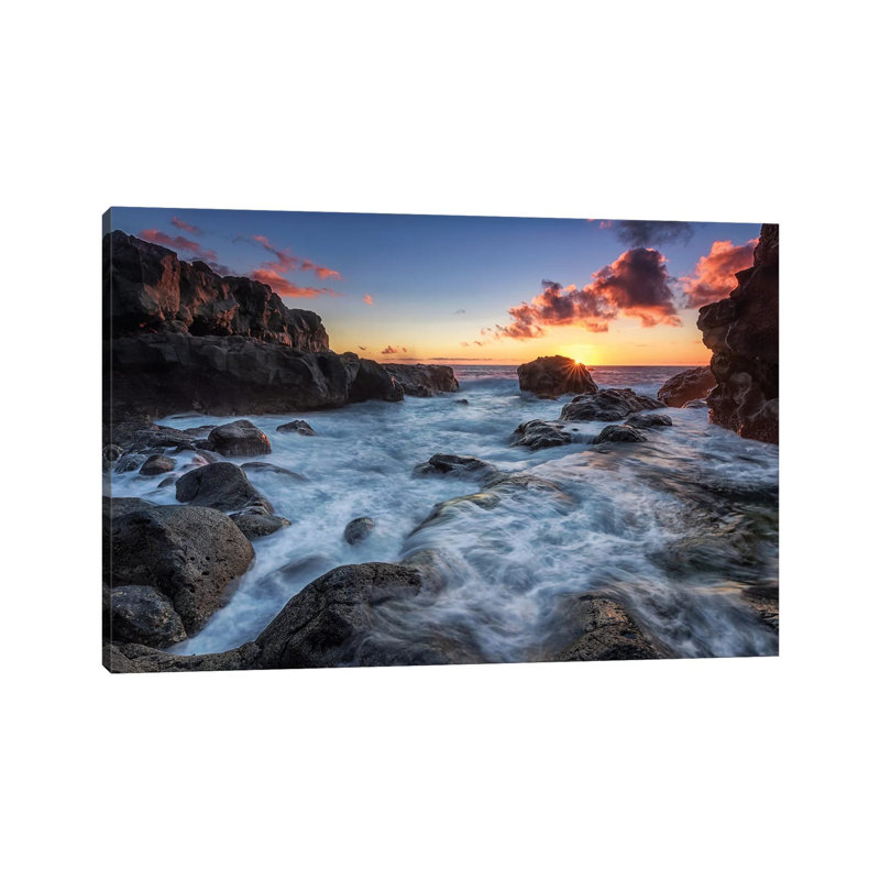 Sunstars Rocks by Miguel Pascual - Wrapped Canvas Print