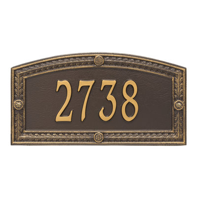 Plaque d'adresse murale standard personnalisée 1 ligne
