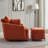 40.6'' Wide Swivel Barrel Chair and Storage Ottoman-101697581