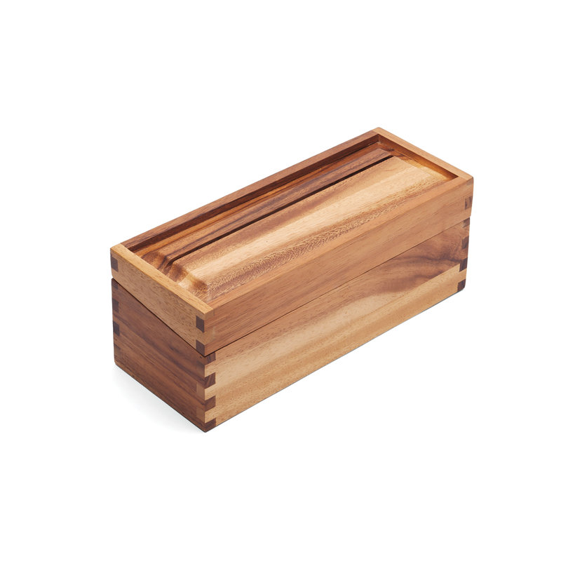 Boîte en bois massif à double recette