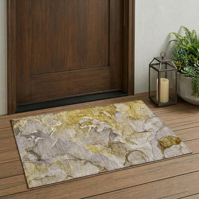 Tapis extérieur antidérapant lavable antidérapant 2 pi x 3 pi taupe