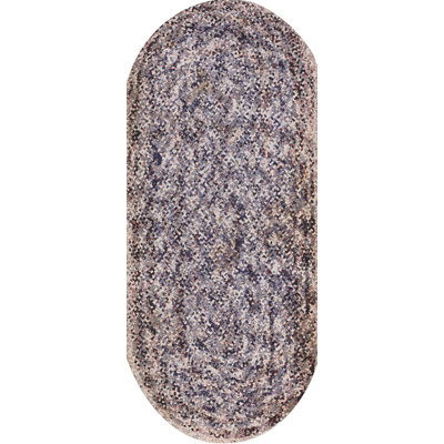 Antique Braided Small Scatter Size Wool Multicolor Rug