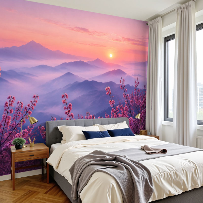 Papier peint adhésif auto-adhésif moderne pour la chambre à coucher L 69 po x l 96 po Peel and Stick