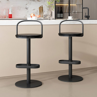 Chaise d'appoint noire Wishbone (ensemble de 8)