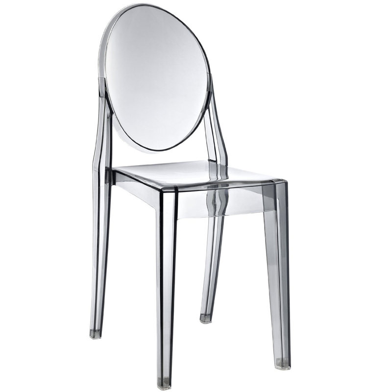 Modholic Ghost Dining Chair, Smoke Gray (Set Of 4), Smoke, 4