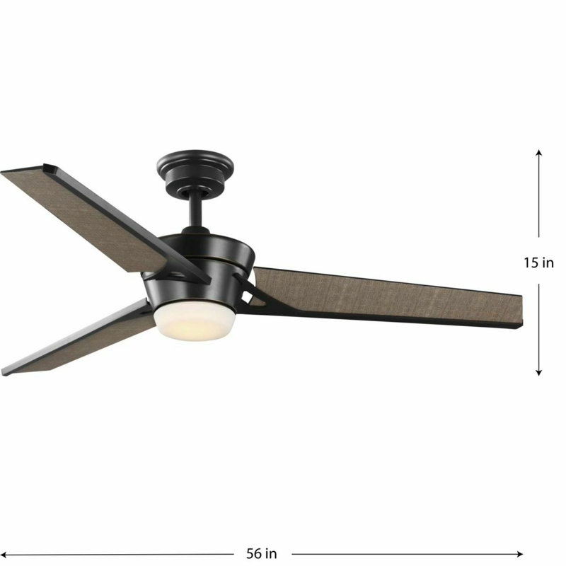 Kasota 56'' Oil Rubbed Bronze Ceiling Fan with LED Light