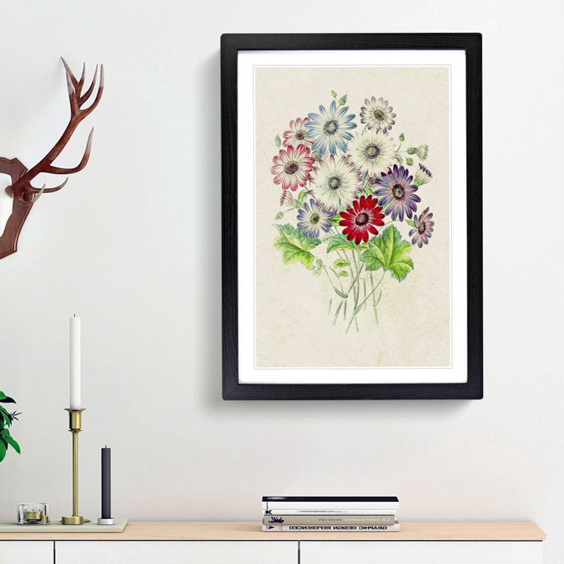 Bunch of Wild Flowers - Framed Print, Black Framed, 48cm H x 36cm W x 2cm D