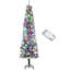 Arbre de Noël artificiel HOMcom 7,5 pi, arbre de Noël artificiel avec 220 lumières DEL bicolores et 519 branches, arbre de Noël floqué-652059930
