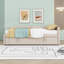 Lit de jour double rembourré en forme de L avec lit gigogne simple-1217777513