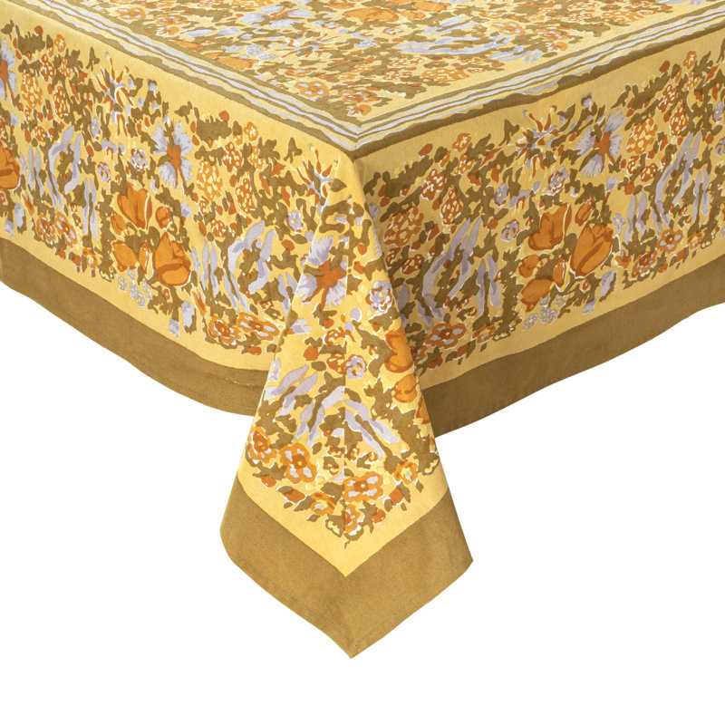 Jardine Tablecloth, 90" Square, Floral 1