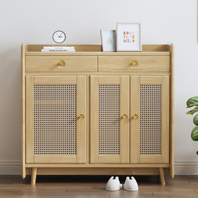 Simple And Modern Rattan Shoe Storage Cabinet