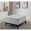 Grande table basse avec rangement 18 po, beige et gris