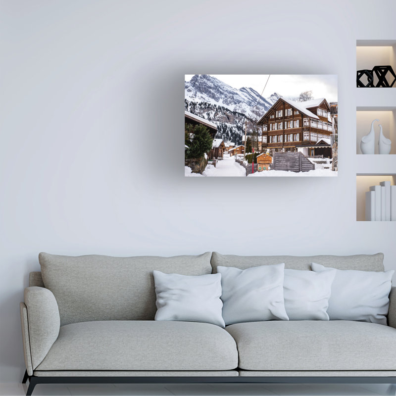 "Modern & Contemporary Interlaken Suisse", reproduction d'art sur toile, H 12 po x l 19 po x P 2 po