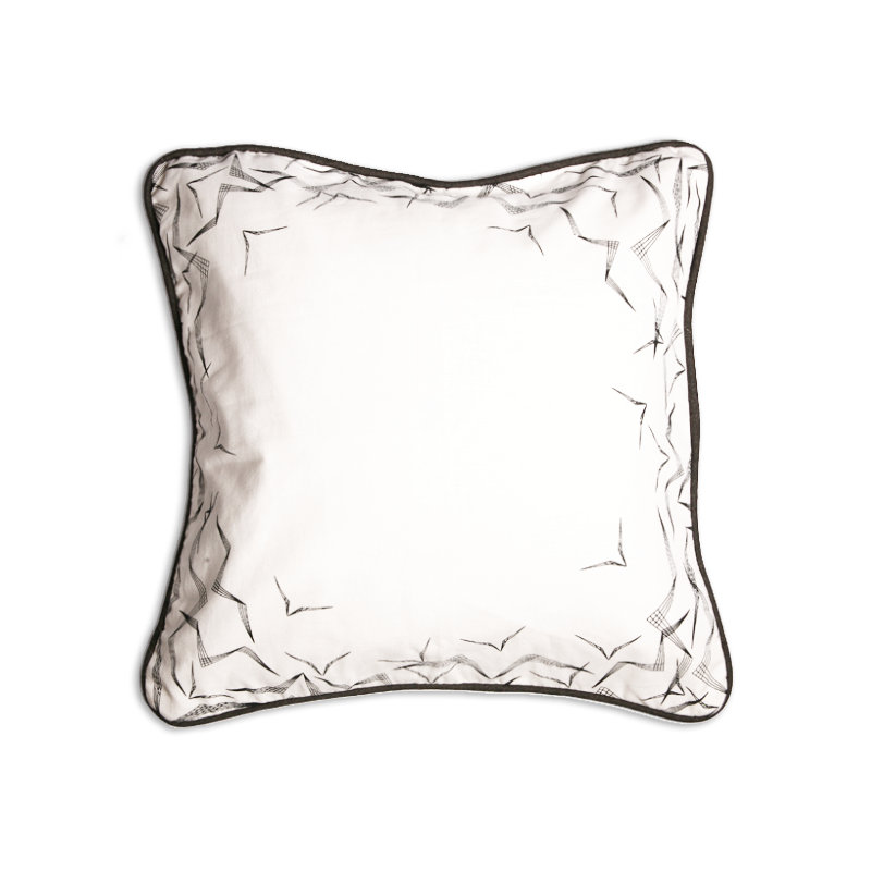 Thaksin Cotton Cushion Pillow Cover, Black