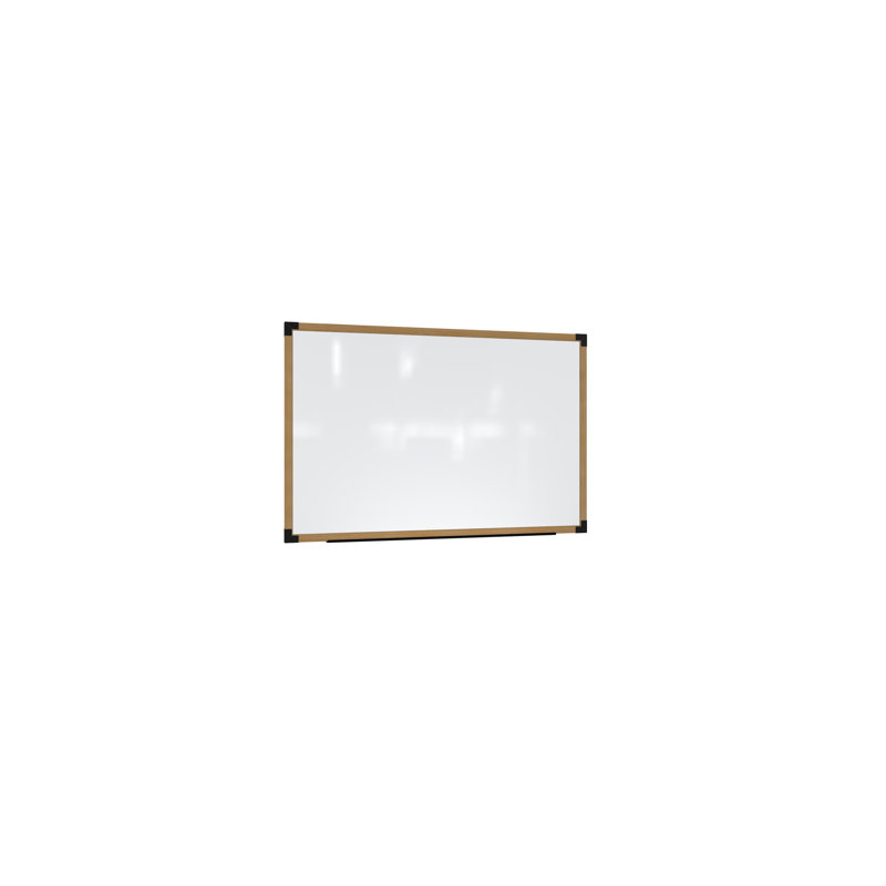 Prest Whiteboard Ghent Magnetic Porcelain Wall Whiteboard, 26.25" x 38.25", Natural Wood