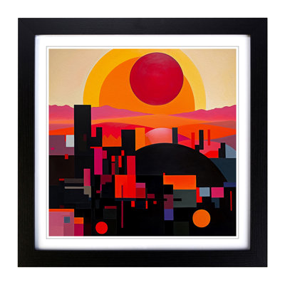 Sunrise Suprematism - Framed Print