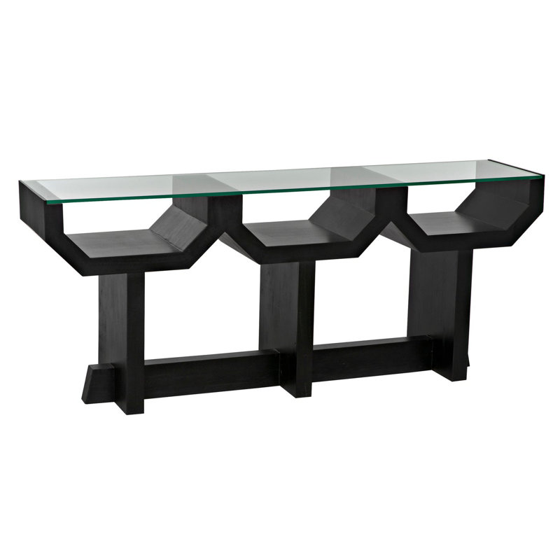 Ando 75'' W Glass Console Table