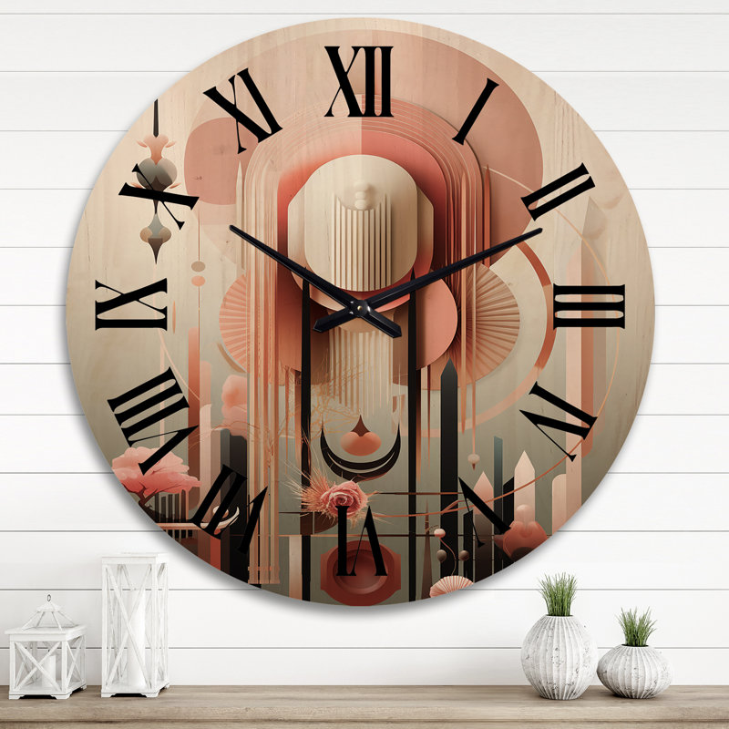 Horloge murale rétro surdimensionnée Boho Chic Minimal, Très grand