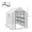 Walk in 213*140*190 cm Steel 1 Piece Walk-in Greenhouse Green with Roll-up Door and Windows-134742488