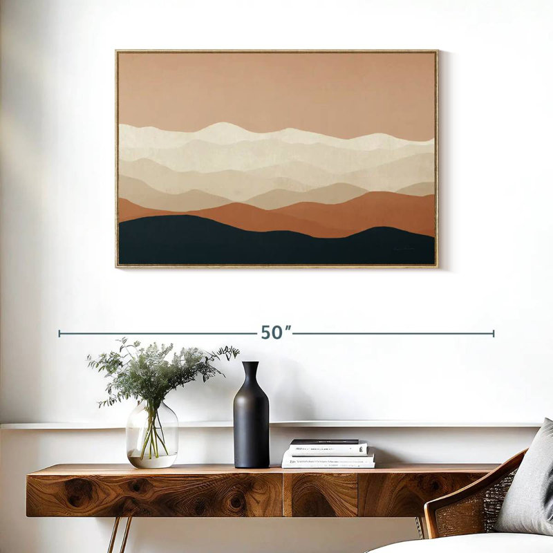 Mojave II, Cadre flottant en bois naturel, 37 po x 25 po